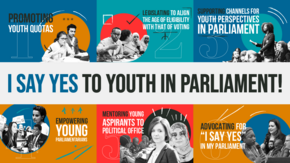 Kampagne der IPU "I say yes to youth in parliament"