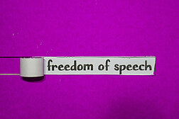 Text written: Freedom of Speech