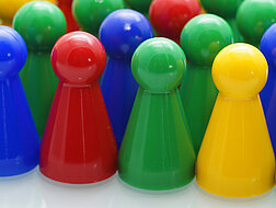 Bunte Spielfiguren