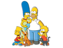 Ein Familienbild des Comics die Simpsons