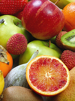 Verschiedene Obstsorten aus aller Welt