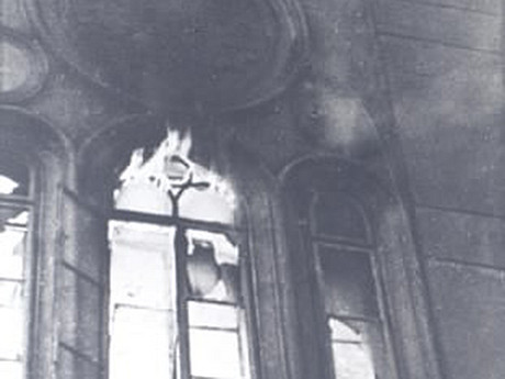 Brennende Synagoge in Wien 1938, Große Schiffgasse