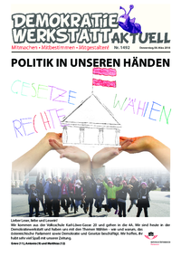 Werkstatt mit ParlamentarierInnen (Zeitung)