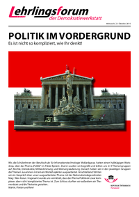 Lehrlingsforum – Politikerinnen und Politiker Lehrlingsforum – Politikerinnen und Politiker