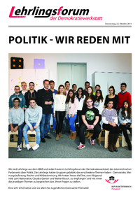 Lehrlingsforum – Politikerinnen und Politiker Lehrlingsforum – Politikerinnen und Politiker