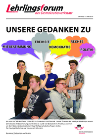 Lehrlingsforum – Politikerinnen und Politiker: Lehrlingsforum – Politikerinnen und Politiker: