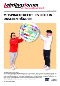 Lehrlingsforum – Demokratie