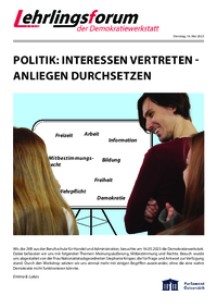 Lehrlingsforum – Politiker:innen